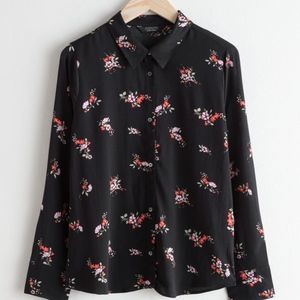 & other stories floral print blouse